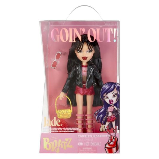 Gelenkige Bratz Goin' Out Jade Puppe 29,8 cm mit Kleidung und Accessoires