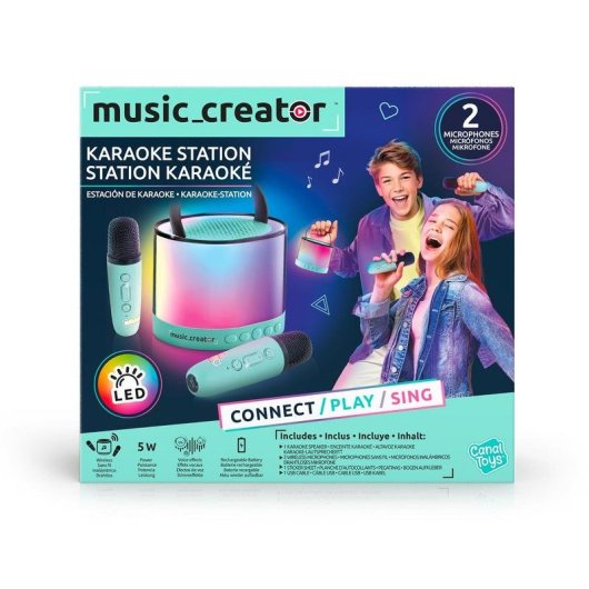 Lautsprecher Canal Toys Music Creator Mini Karaoke Bluetooth mit 2 kabellosen Mikrofonen