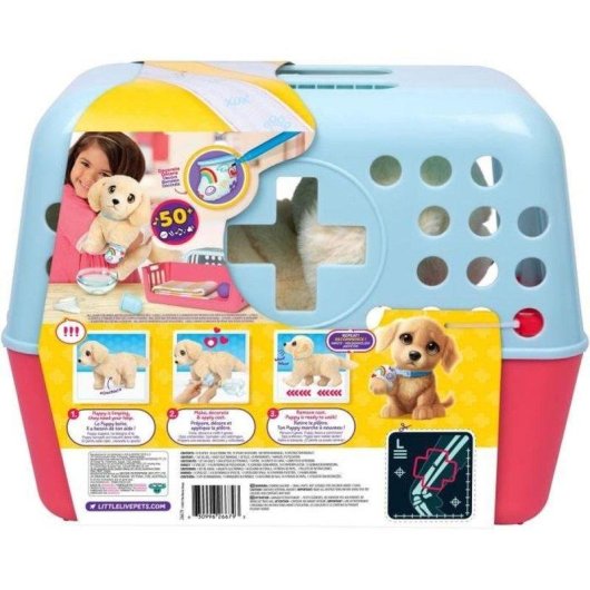 Interaktives Veterinär-Plüschtier Little Live Pets Mon Chien Ouchies 50+ Geräusche