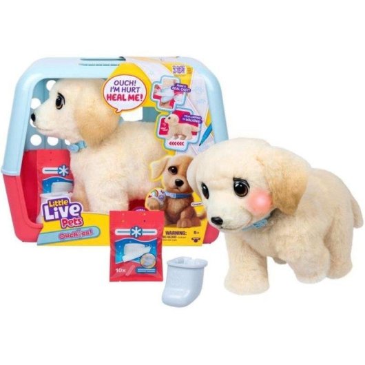 Interaktives Veterinär-Plüschtier Little Live Pets Mon Chien Ouchies 50+ Geräusche