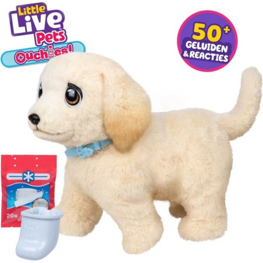 Interaktives Veterinär-Plüschtier Little Live Pets Mon Chien Ouchies 50+ Geräusche