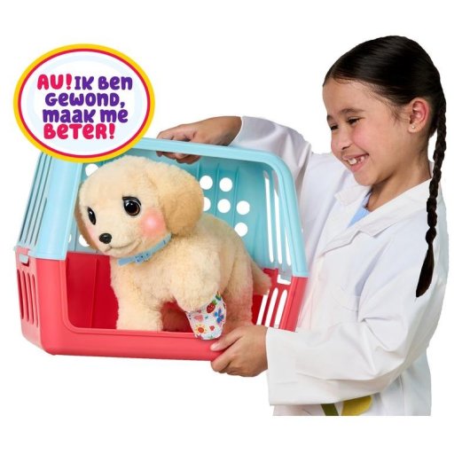 Interaktives Veterinär-Plüschtier Little Live Pets Mon Chien Ouchies 50+ Geräusche