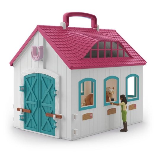 Set Gioco Schleich Scuderia Portatile con Cavallo Haflinger e Accessori (60 Pezzi)