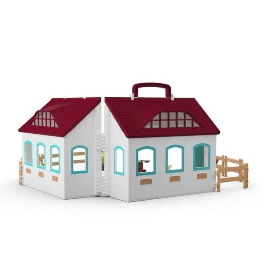 Set Gioco Schleich Scuderia Portatile con Cavallo Haflinger e Accessori (60 Pezzi)