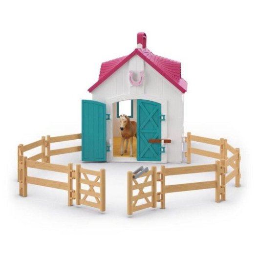 Set Gioco Schleich Scuderia Portatile con Cavallo Haflinger e Accessori (60 Pezzi)