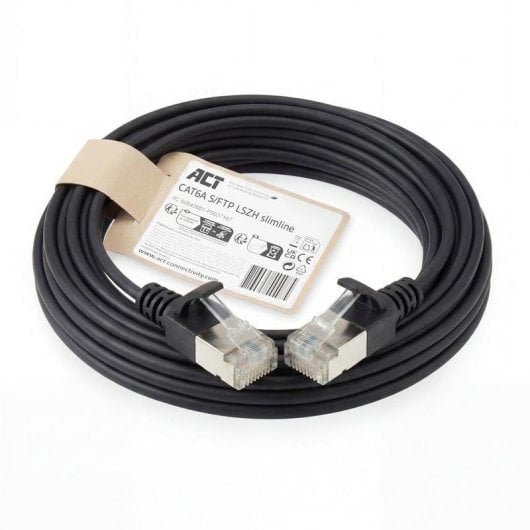 Câble Réseau ACT CAT6A Slimline S/FTP LSZH 3 m Connecteur RJ45