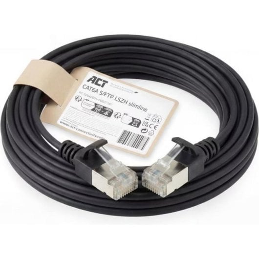 Câble Réseau ACT CAT6A Slimline S/FTP LSZH 3 m Connecteur RJ45