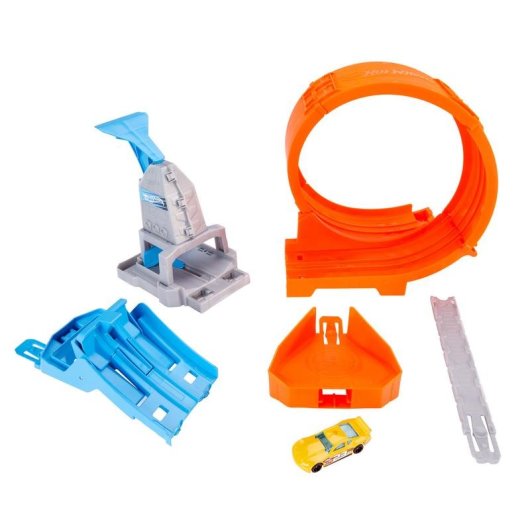 Circuito Hot Wheels Looping Champion Action con 1 Auto 1:64 Doppio Lanciatore