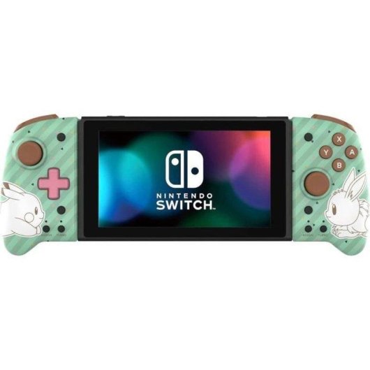 Comando Hori Split Pad Pro Pikachu & Eevee para Nintendo Switch, com fio, sticks analógicos completos, D-pad, gatilhos traseiros, turbo