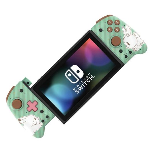 Comando Hori Split Pad Pro Pikachu & Eevee para Nintendo Switch, com fio, sticks analógicos completos, D-pad, gatilhos traseiros, turbo