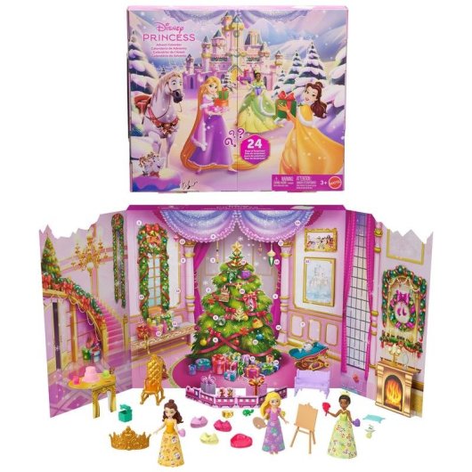Calendario de Adviento Disney Princess Mattel 24 Sorpresas con Mini Muñecas