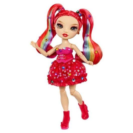 Poupée de mode Rainbow High Vivienne Rouge avec outil bedazzler et pierres