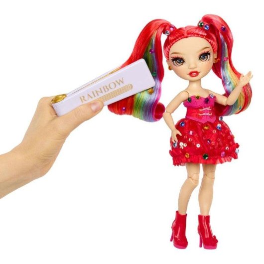 Poupée de mode Rainbow High Vivienne Rouge avec outil bedazzler et pierres