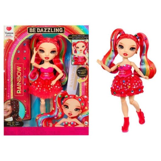 Poupée de mode Rainbow High Vivienne Rouge avec outil bedazzler et pierres