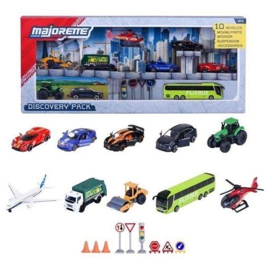 Kit Regalo Majorette 5 Veicoli Metallizzati 1/64 Stile Lamborghini