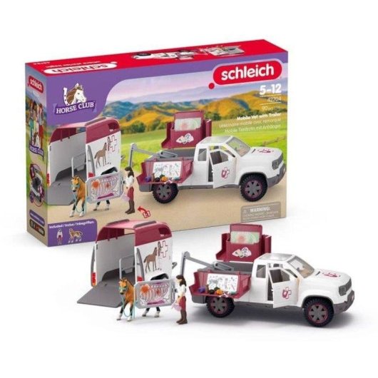 Set de juego Schleich Horse Club Veterinario Móvil con remolque y dispositivo de rayos X