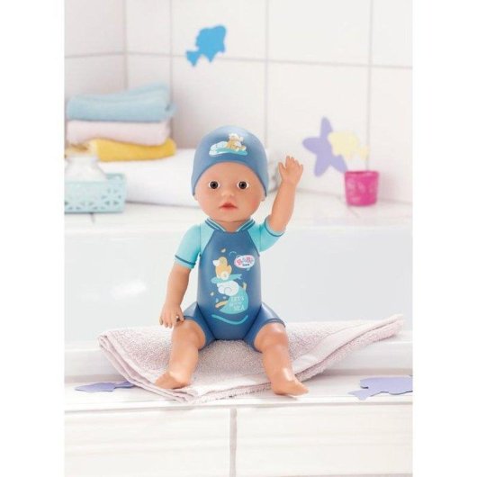 Boneca BABY born My First Swim Boy 30 cm para banho e piscina