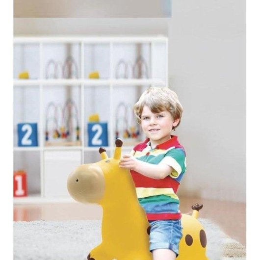 Pallone rimbalzante Lexibook Giraffa 45 cm Sedile ergonomico 28 cm +3 anni Int/est Pompa manuale inclusa max 50 kg