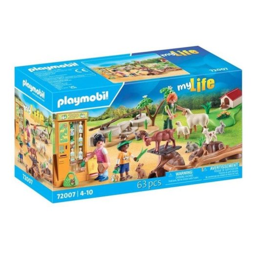 Gioco Playmobil MyLife 72007 Scoperta Animali della Fattoria, 63 Pezzi