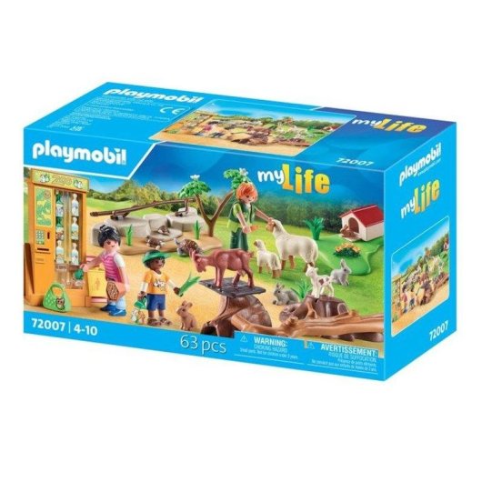 Gioco Playmobil MyLife 72007 Scoperta Animali della Fattoria, 63 Pezzi