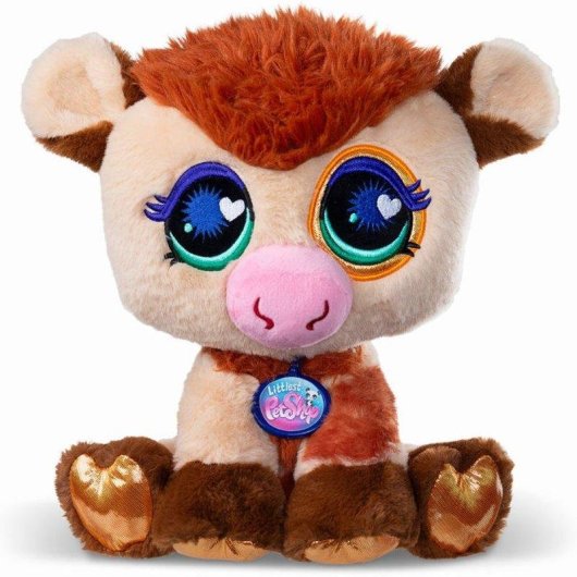 Plüschtier Bandai Littlest Pet Shop Deluxe Kuh 25 cm Sitzend Multicolor