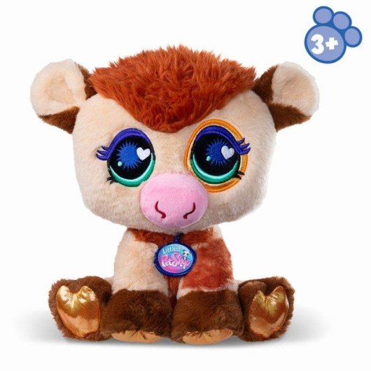 Plüschtier Bandai Littlest Pet Shop Deluxe Kuh 25 cm Sitzend Multicolor