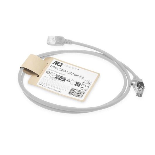 Câble Réseau ACT CAT6A Slimline S/FTP LSZH 1 m