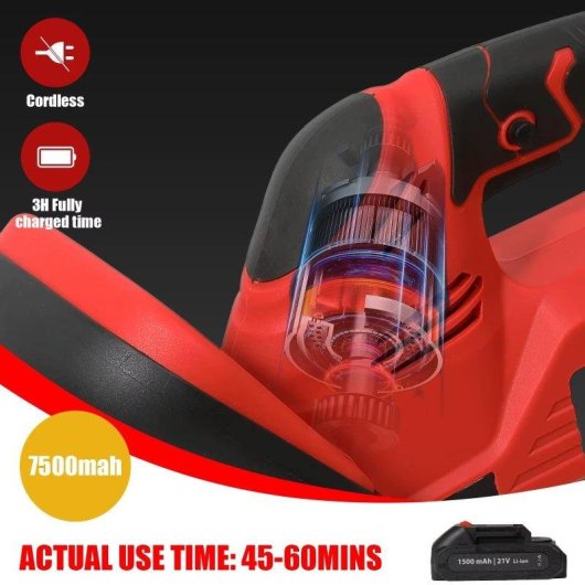 Cortasetos Autrucker 22" 1500RPM Batería 21V con Cargador