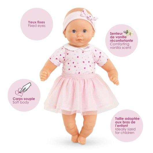 Poupée Bébé Corolle Mon Adorable Petit Poupon Coeurs 30 cm