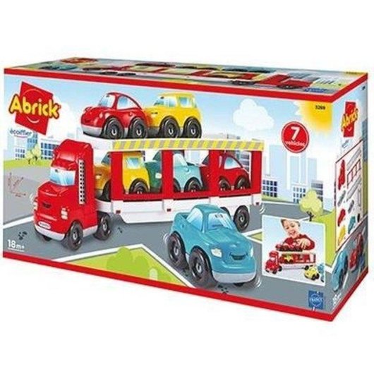 Autotransporter Ecoiffier Abrick 2 Ebenen mit 6 Autos