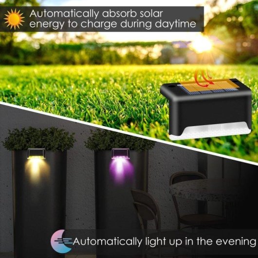 Luminaria solar RGB Autrucker Pack 4 Unidades Impermeable Exterior