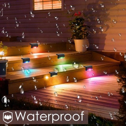 Luminaria solar RGB Autrucker Pack 4 Unidades Impermeable Exterior