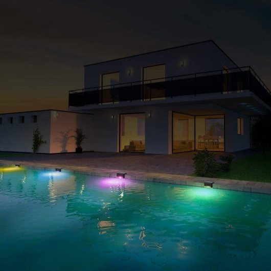 Luminaria solar RGB Autrucker Pack 4 Unidades Impermeable Exterior