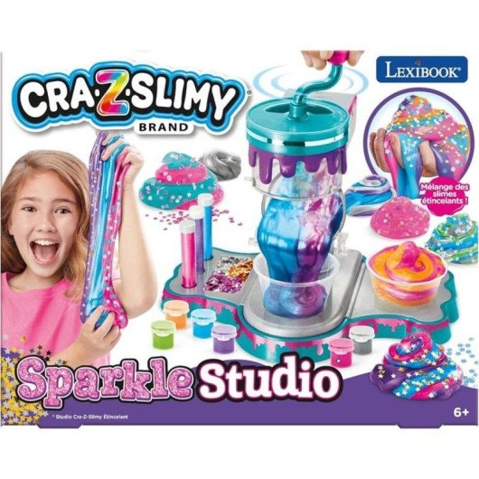 Kit para fazer slime Lexibook Cra-z-slimy Sparkling misturador manual +6