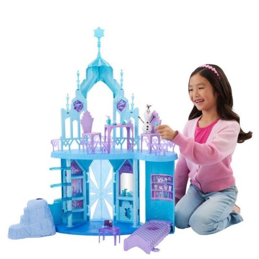 Palácio de Gelo Elsa Disney Frozen Mattel Olaf 21 Acessórios 89 cm
