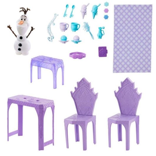 Palácio de Gelo Elsa Disney Frozen Mattel Olaf 21 Acessórios 89 cm