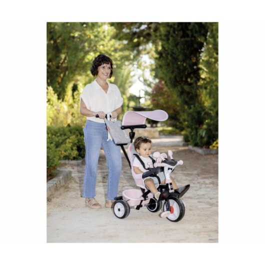 Tricliclo Évolutif 3-en-1 Smoby Baby Driver Rose - 10 Mois à 3 Ans
