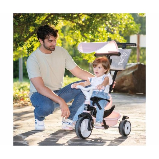 Tricliclo Évolutif 3-en-1 Smoby Baby Driver Rose - 10 Mois à 3 Ans