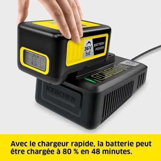 Kit de démarrage Kärcher Battery Power 36V 2,5 Ah avec chargeur rapide et écran LCD
