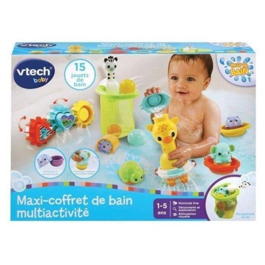 Jouet de bain VTech Baby Maxi Multiactivité 15 pièces 1-5 ans Multicolor
