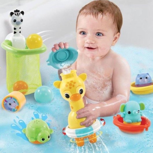 Jouet de bain VTech Baby Maxi Multiactivité 15 pièces 1-5 ans Multicolor