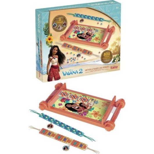 Lansay Vaiana Perlenweben-Kit mit ~800 Perlen, 4 Fäden und 3 Charms