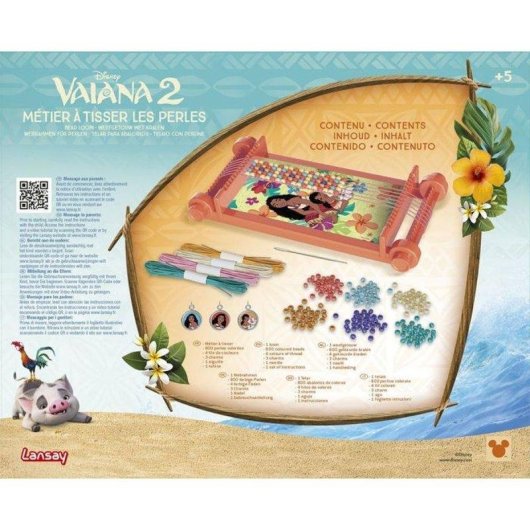 Lansay Vaiana Perlenweben-Kit mit ~800 Perlen, 4 Fäden und 3 Charms