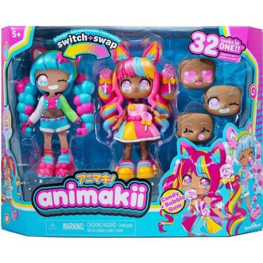Anpassbare Puppe Bandai Animakii Lollipop & Bubblegum 32 Looks