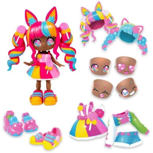 Anpassbare Puppe Bandai Animakii Lollipop & Bubblegum 32 Looks