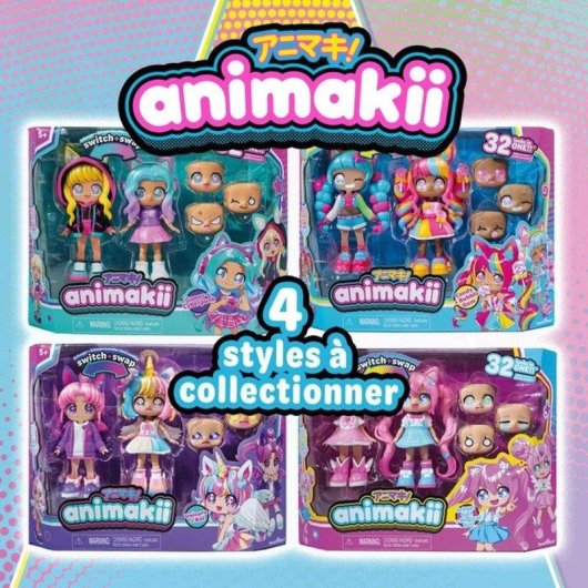 Anpassbare Puppe Bandai Animakii Lollipop & Bubblegum 32 Looks