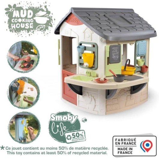 Smoby Life Cuisine de Boue Maison Jeu Extérieur 16 Accessoires