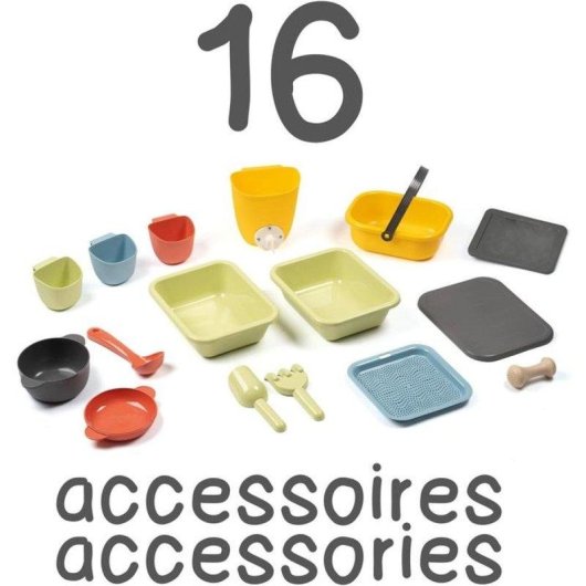 Smoby Life Cuisine de Boue Maison Jeu Extérieur 16 Accessoires