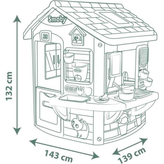 Smoby Life Cuisine de Boue Maison Jeu Extérieur 16 Accessoires