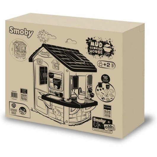 Smoby Life Cuisine de Boue Maison Jeu Extérieur 16 Accessoires